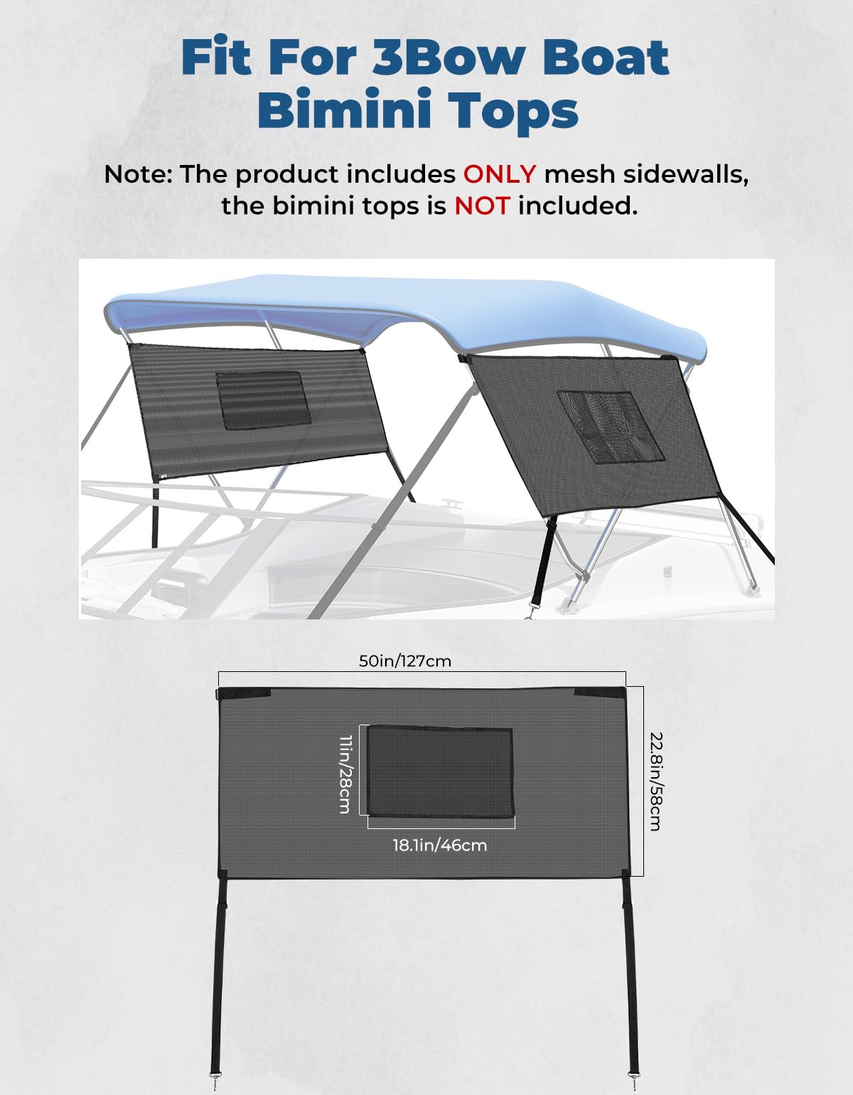 Amazon.com: KEMIMOTO Detachable Mesh Sidewalls Universal for